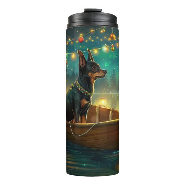 Termo Navidades Kelpie australianos disfrutan del viaje  (Anverso)