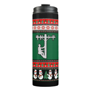 Termo Navidades Lineman Ugly Sweater