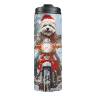 Termo Navidades malteses de ciclismo de perros
