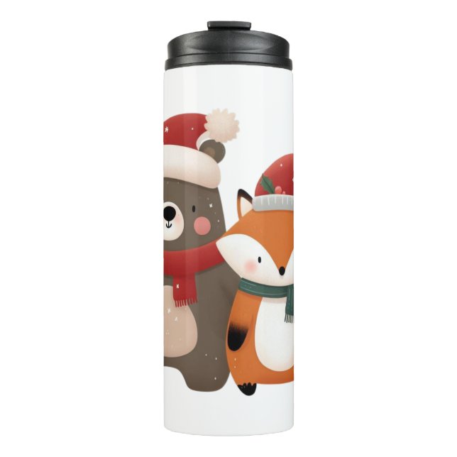 Termo Navidades/Oso blanco invernal y Fox (Anverso)