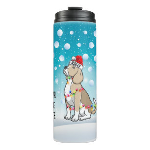 Termo Navidades personalizados Beagle Head Santa Hat