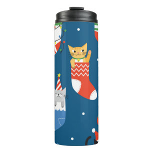 Termo Navidades Personalizados Gatos Patrón Cuto