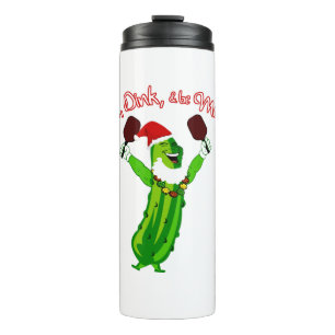 Termo Navidades Pickleball Santa Hat Pickle