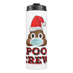 Termo Navidades Poo Crew Shirt Face Mask Poop Emoji Red