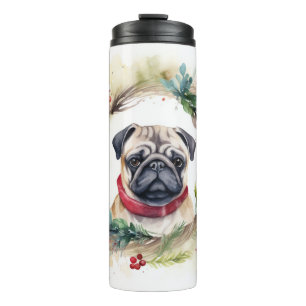Termo Navidades Pug Wreath Festix Pup
