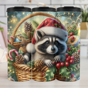 Termo Navidades Raccoon Basket Holiday Cheer