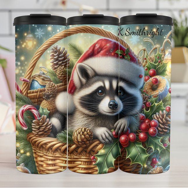 Termo Navidades Raccoon Basket Holiday Cheer (Subido por el creador)
