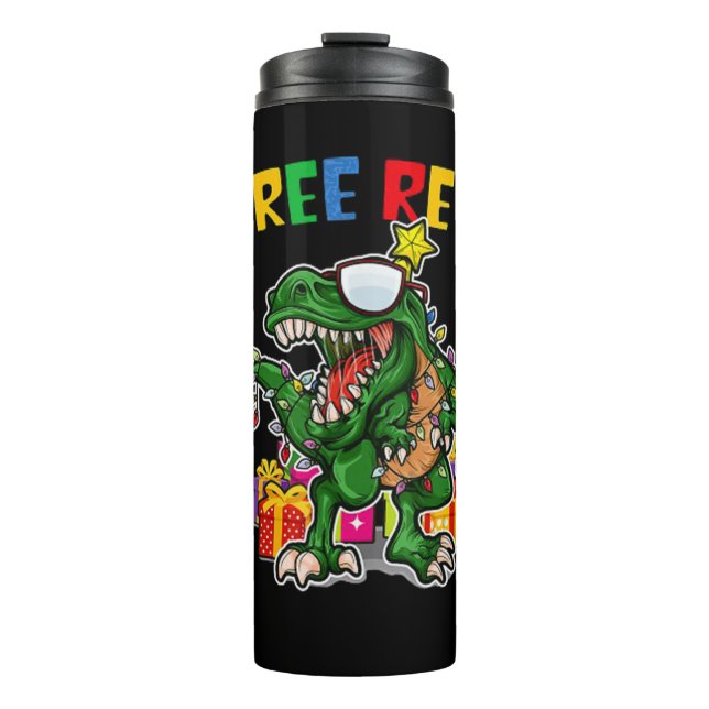 Termo Navidades Rex de árbol de dinosaurios (Anverso)