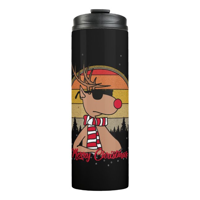 Termo Navidades Rudolph Red Nose Reindeer Vintage Sunset (Anverso)