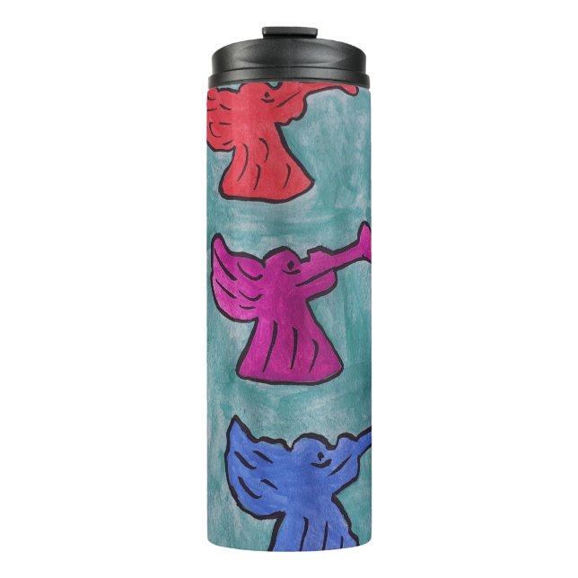 Termo Navidades se enfurecen con trompetas (Anverso)