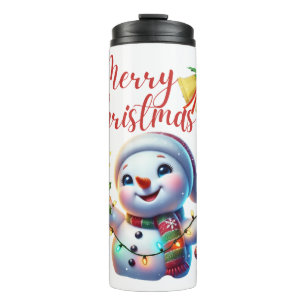 Termo Navidades Snowman con Bells Festividad de arte