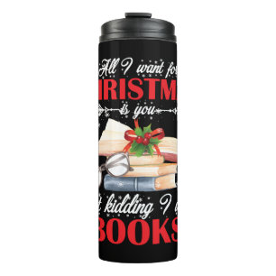 Termo Navidades, solo estás bromeando, quiero libros