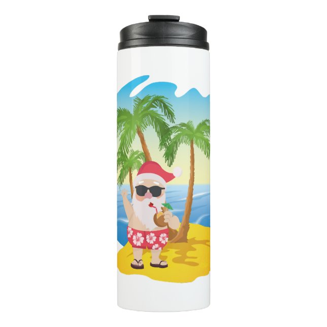 Termo Navidades Tropical Beach Funny Santa Claus (Anverso)