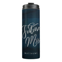 Navy Luster Dark Blue Silver Monograma futuro Sra.