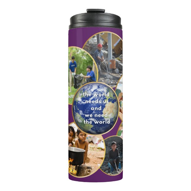 Termo Necesitamos al mundo (Anverso)