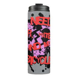 Termo Necesito Aire, Agua Y Mi Tumbler Termal De Bicicle