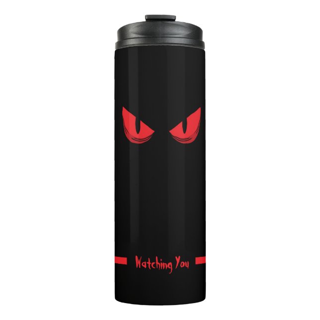 Termo Negra Observando Que Da Miedo Mirando Los Ojos Roj (Anverso)