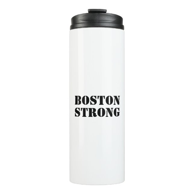 Termo Negro blanco "Boston Strong" (Anverso)