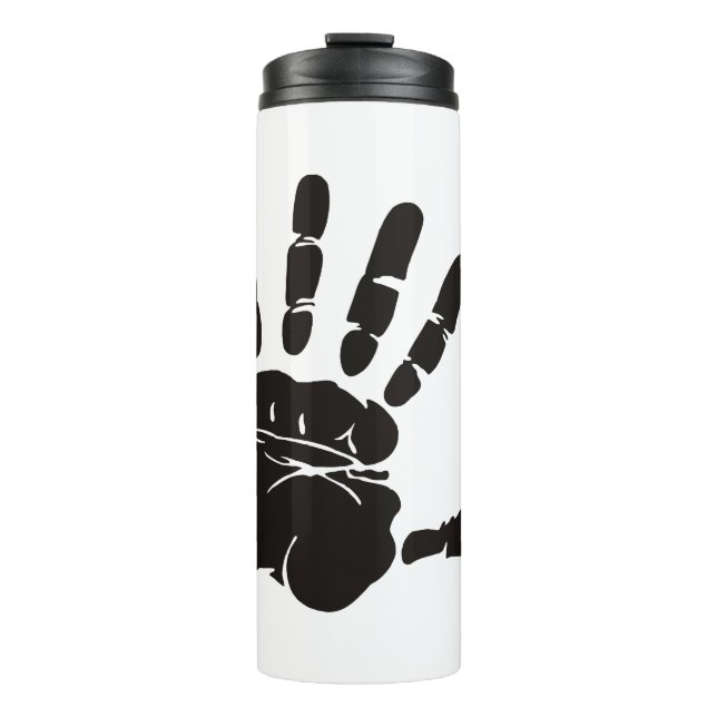 Termo Negro de impresión de mano (Anverso)