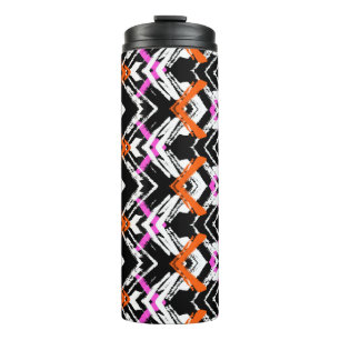 Termo Negro, naranja, y modelo dibujado mano de la
