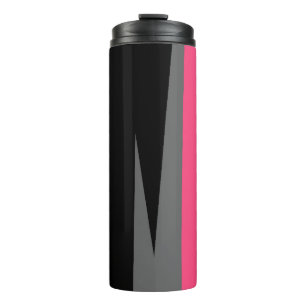 Termo Negro rosa y gris