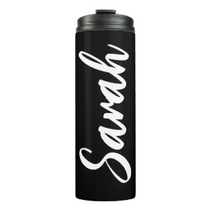 Termo Negro y Blanco Personalizado en Negrita