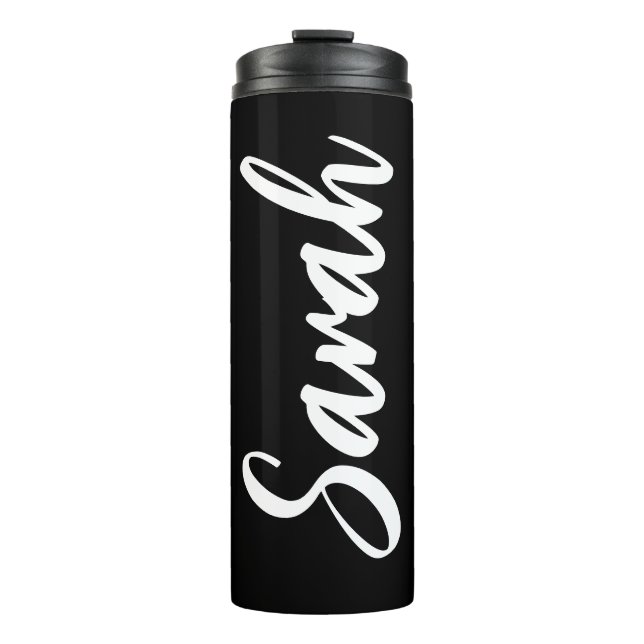 Termo Negro y Blanco Personalizado en Negrita (Anverso)