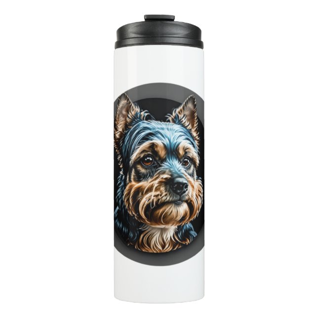 Termo negro yorkshire terrier (Anverso)