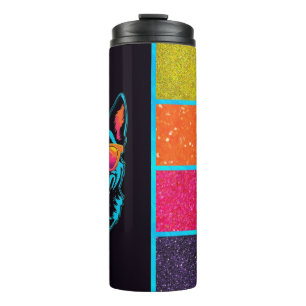 Termo Neon Dog   purpurina falso