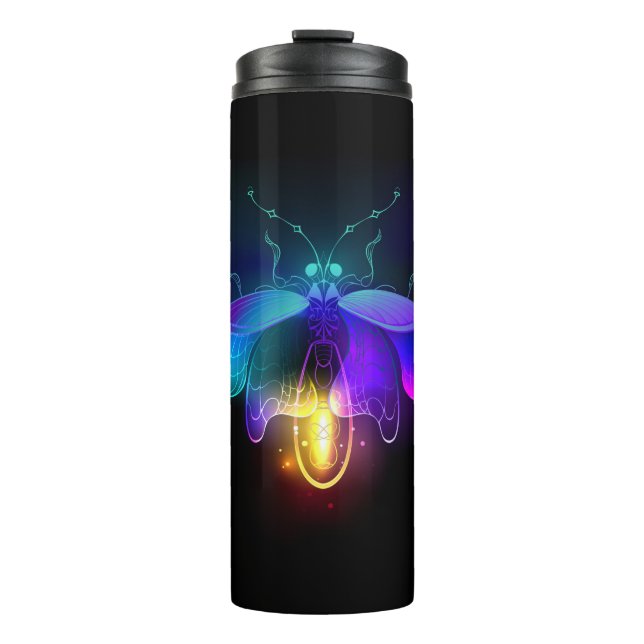 Termo Neon Firefly en negro (Anverso)
