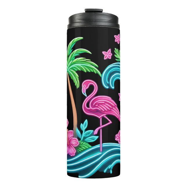 Termo Neon Flamingo Tropical (Anverso)