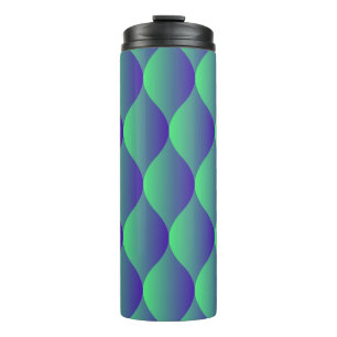 Termo Neon Geometric: Patrón vibrante de burbujas.