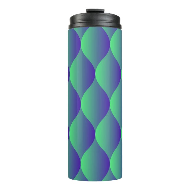 Termo Neon Geometric: Patrón vibrante de burbujas. (Anverso)
