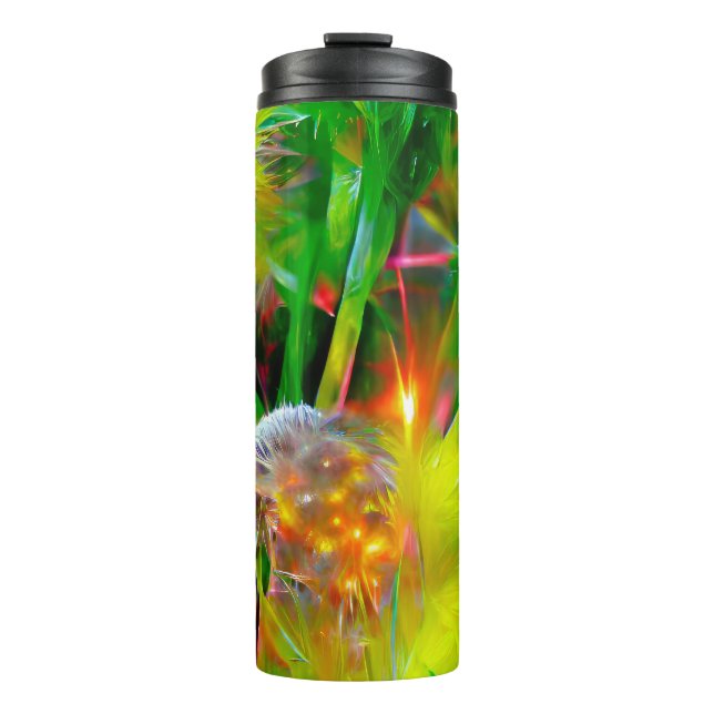 Termo Neon Glow Dandelions en Dream Garden (Anverso)