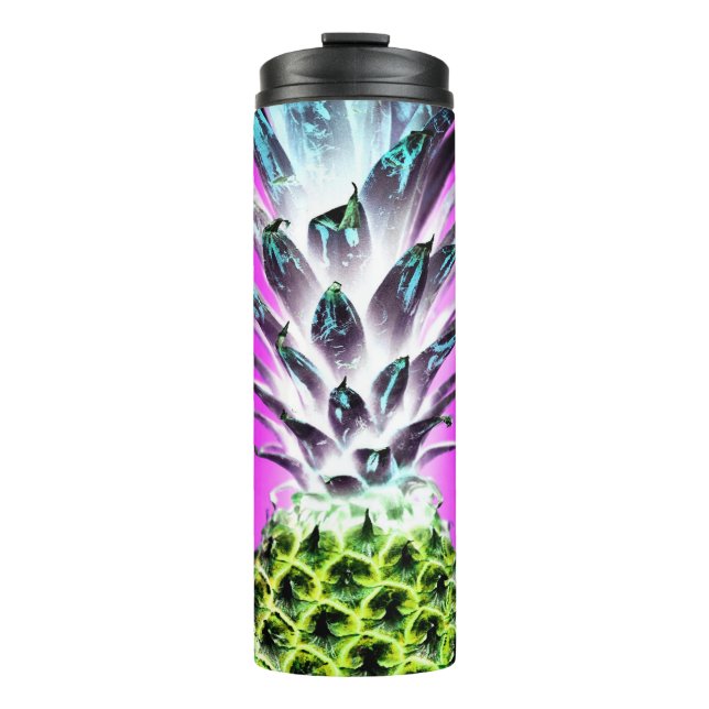 Termo Neon pineapple colorido fruta tropical Hawai (Anverso)
