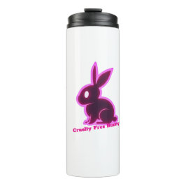 Termo Neon Pink Cruelty-Free Bunny Textos editables