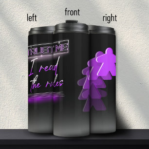 Termo Neon Vaporwave Meeple Purple Board Game Geek