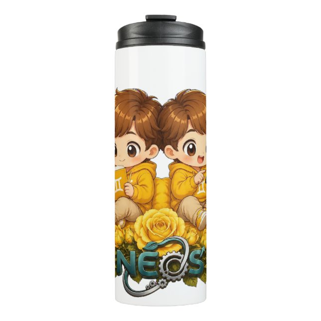 Termo Neos Kawaii Zodiaco Géminis (Anverso)