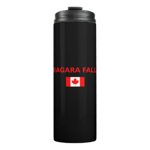 Termo Niagara cae Canadá Bandera Canadiense Color oscuro