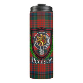 Termo Nicolson Scottish Clan Tartan & Crest