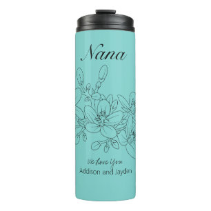 Termo Nietos personalizados de Nana nombran a Aqua Flora
