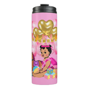 Termo Niña bebé de rosa