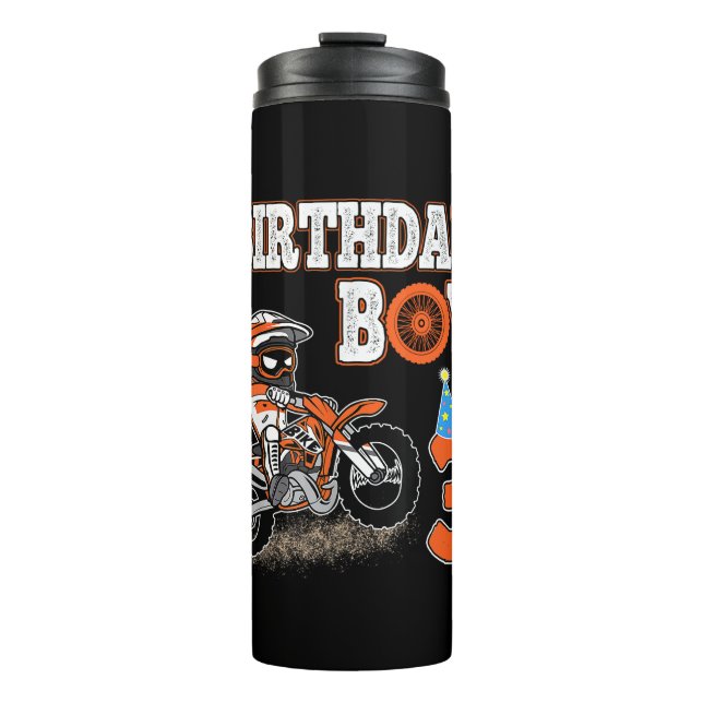 Termo Niño de 3 años - Niño de cumpleaños - Bicicleta su (Anverso)