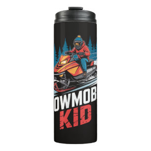 Termo Niño de moto de nieve Diseño divertido de conducci