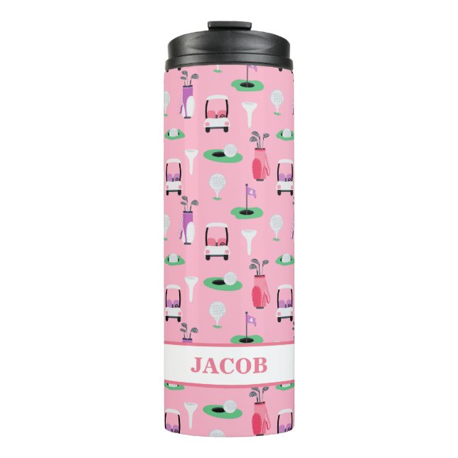 Termo Niños personalizados Golfer Golfcart Golf Sporty (Anverso)