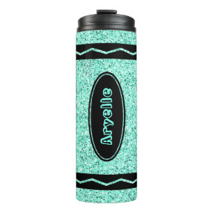 Termo Niños Personalizados llaman Aqua Purpurina Crayon