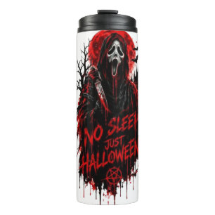Termo No dormir solo grito de Halloween Diseño gótico de