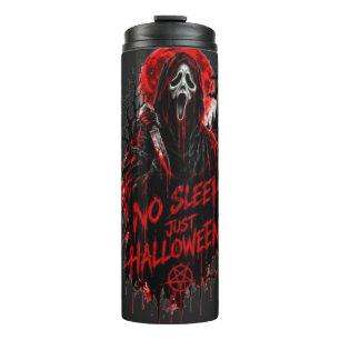 Termo No dormir solo grito de Halloween Diseño gótico de