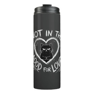 Termo No Estoy De Humor Para El Amor Gato Gruñón Sarcást