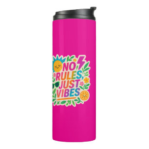 Termo No hay reglas sólo vibraciones - Neon Gradient Kaw